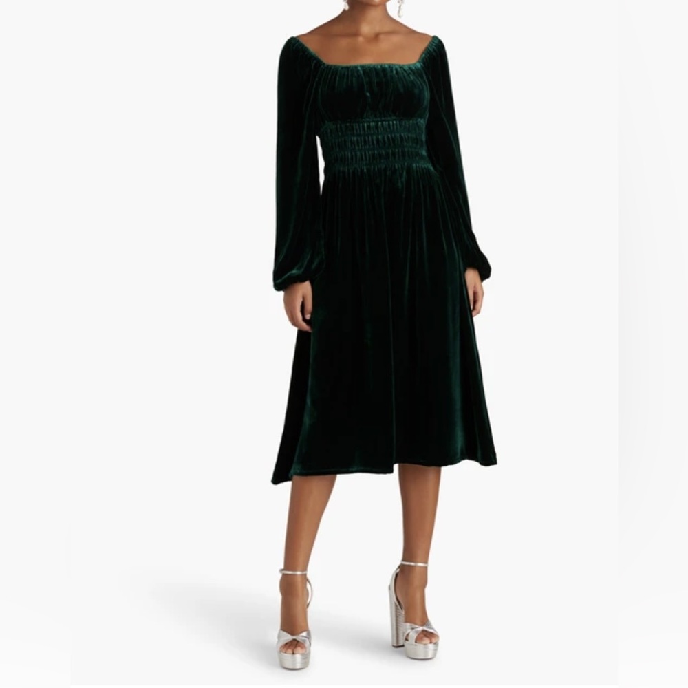 Hill House Emerald Green Burgundy Velvet
Dress in XS
